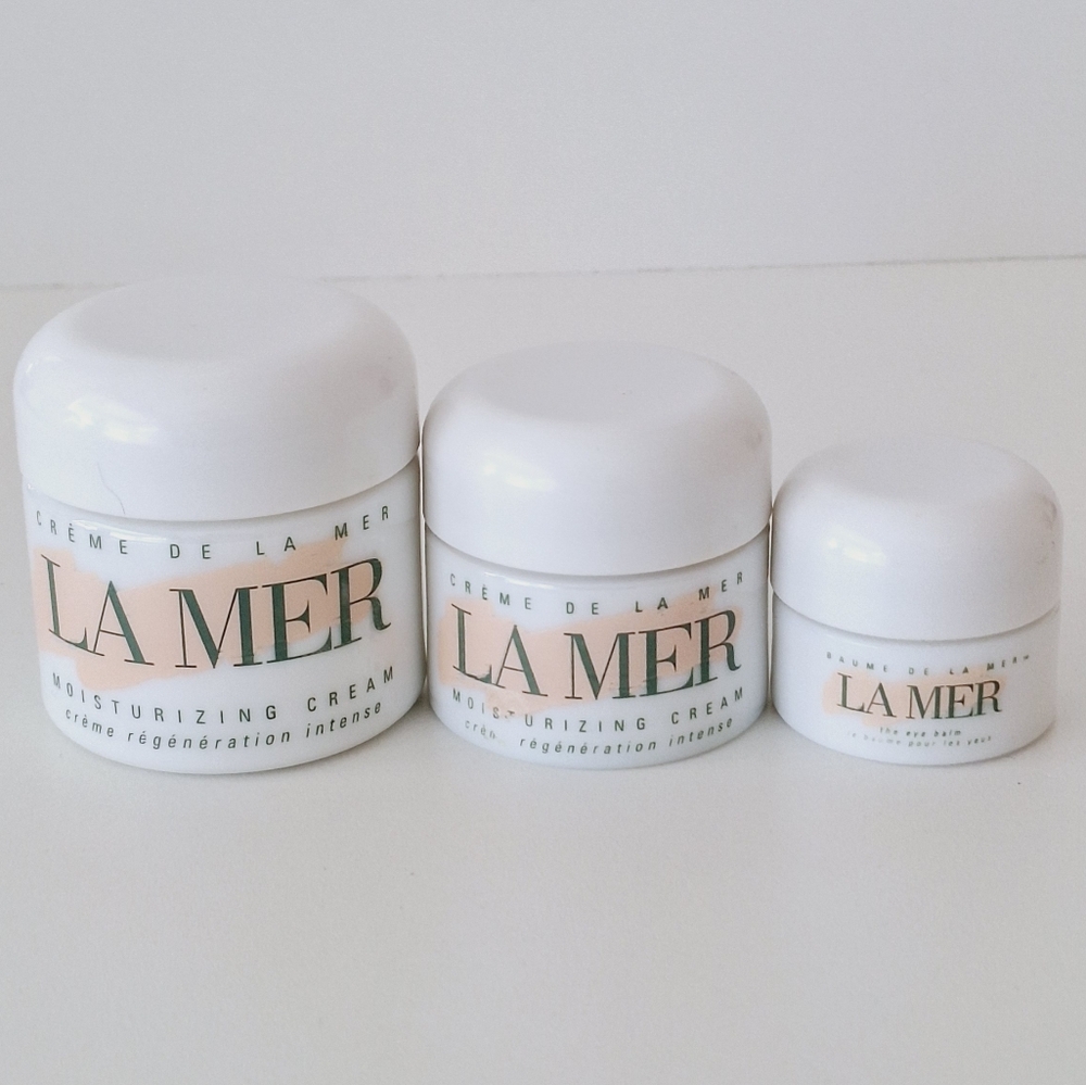 La Mer bundle of 3 EMPTY containers and cosmetic bag - Picture 2 of 14
